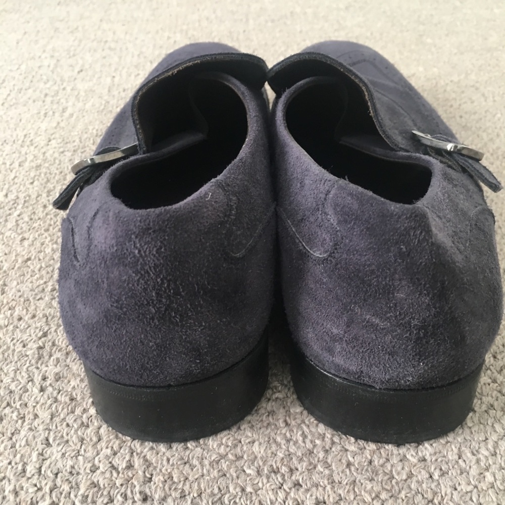 Ferragamo Midnight Blue Suede men's italian shoes - Picture 4 of 8